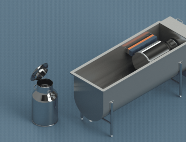 Milk Can’s Lid Washing Tank
